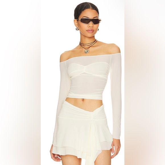 NWT Revolve Indah Coco Pinch Bra Top In Ivory - Picture 4 of 8